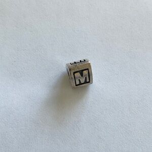 Pandora Silver Initial 'M' Charm